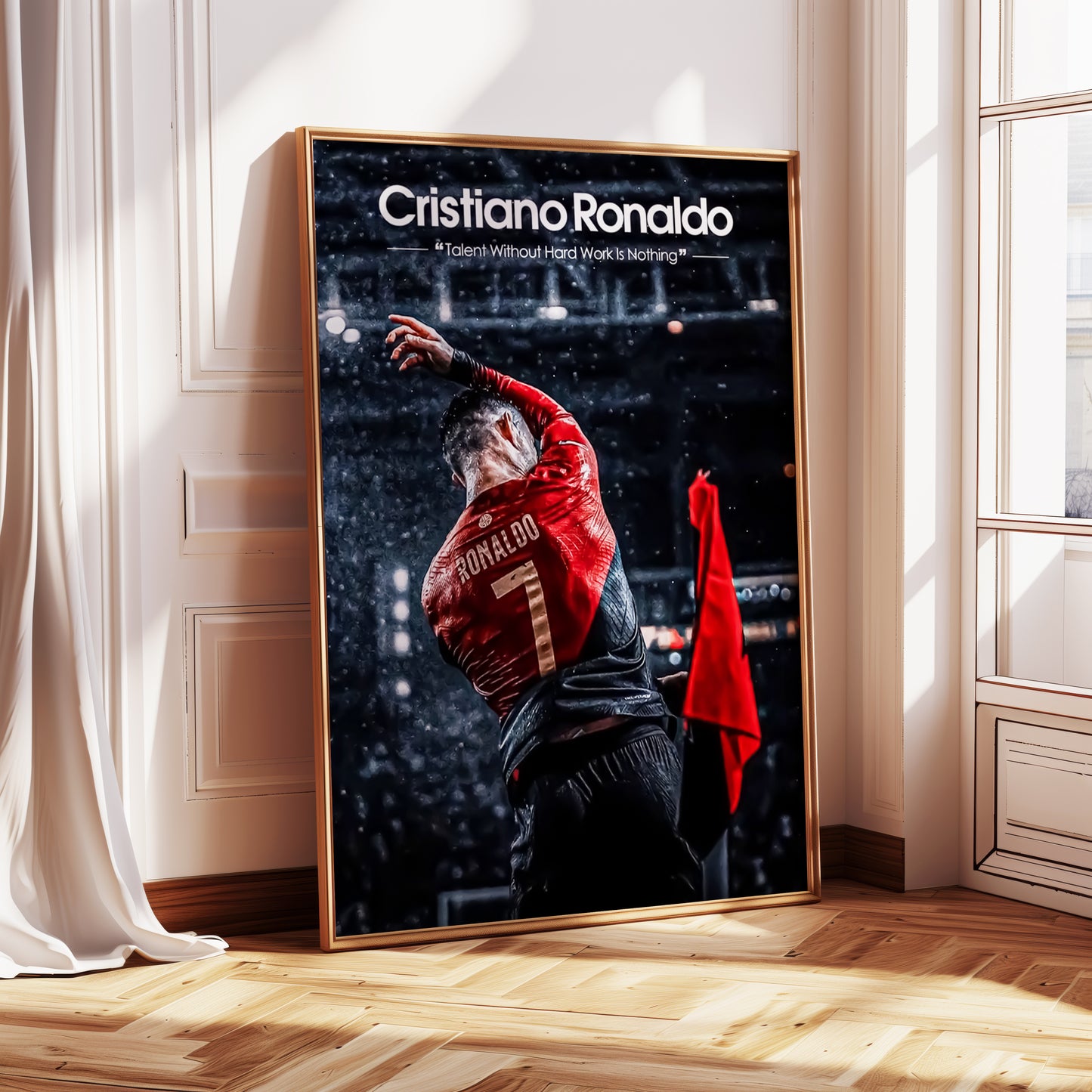 Cristiano Ronaldo "Talent Without Hard Work Is Nothing" Poster