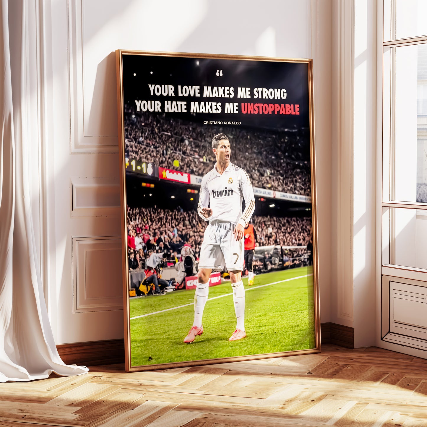 Cristiano Ronaldo "Unstoppable" Quote Poster