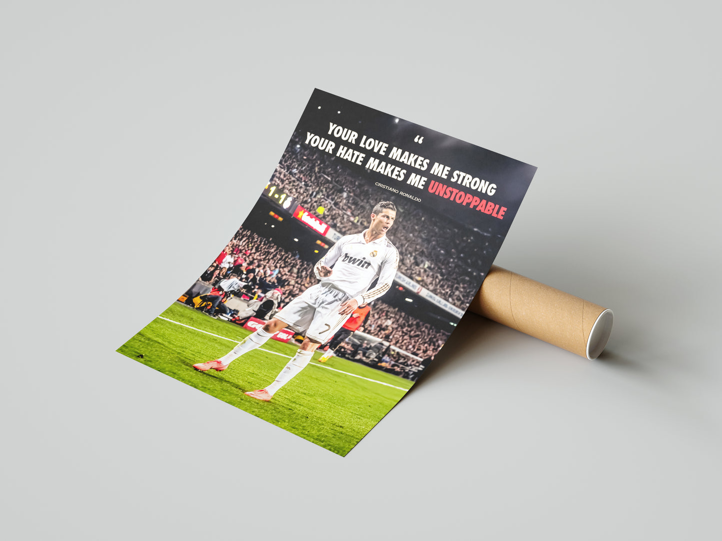 Cristiano Ronaldo "Unstoppable" Quote Poster