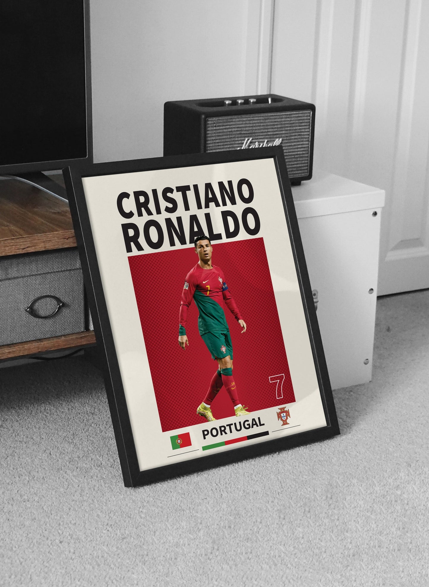 Ronaldo, Messi, Neymar, Mbappe, Set Of 4 Poster Prints