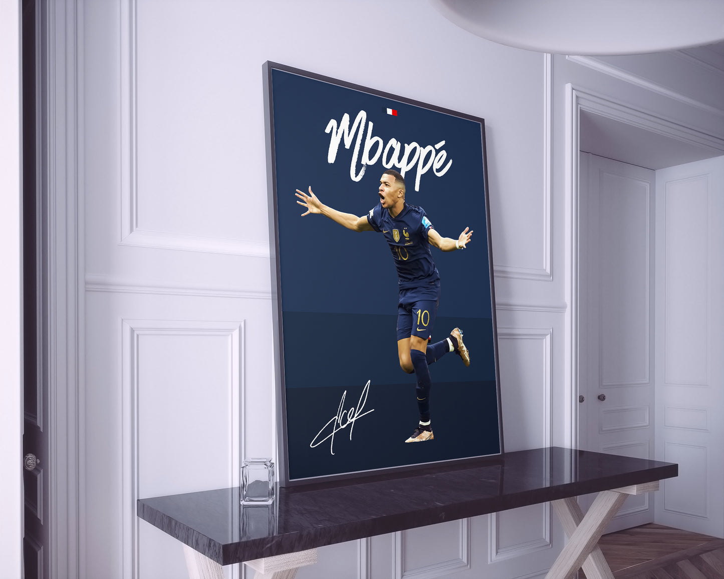 Kylian Mbappe, signierte Unterschrift, 22/23 PSG, Paris, Frankreich, Digitaldruck, Poster, Wand-Kunst-Dekor, Geburtstagsgeschenk, Ausdrucke