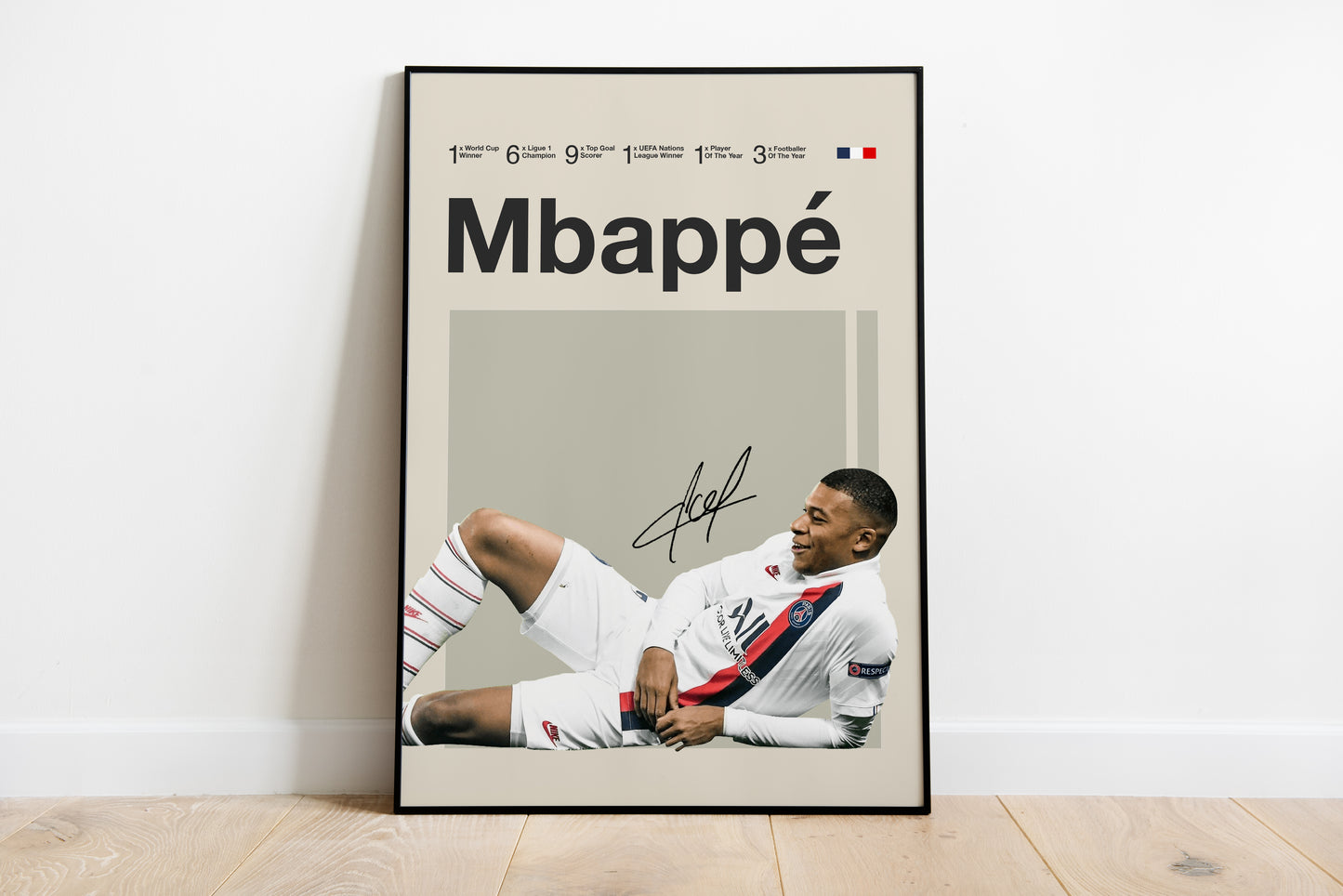 Kylian Mbappé, signierte Unterschrift, 22/23 PSG, Paris, Frankreich, Digitaldruck, Poster, Wand-Kunst-Dekor, Geburtstagsgeschenk, Ausdrucke, modern