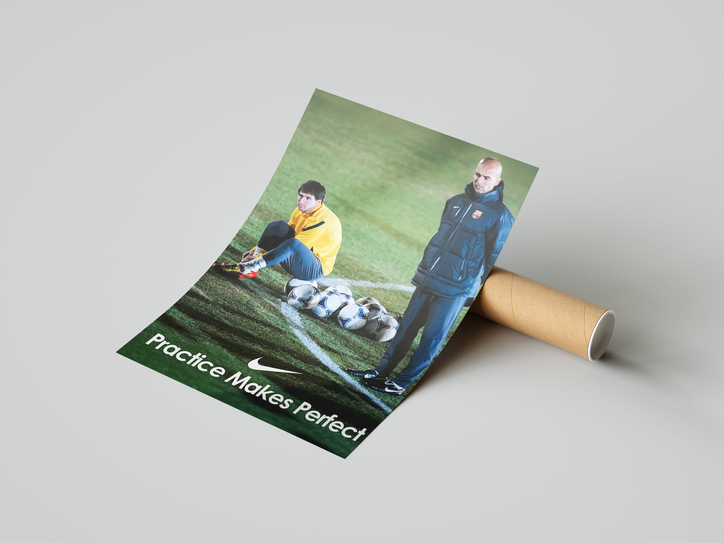 Lionel Messi & Pep Guardiola Poster