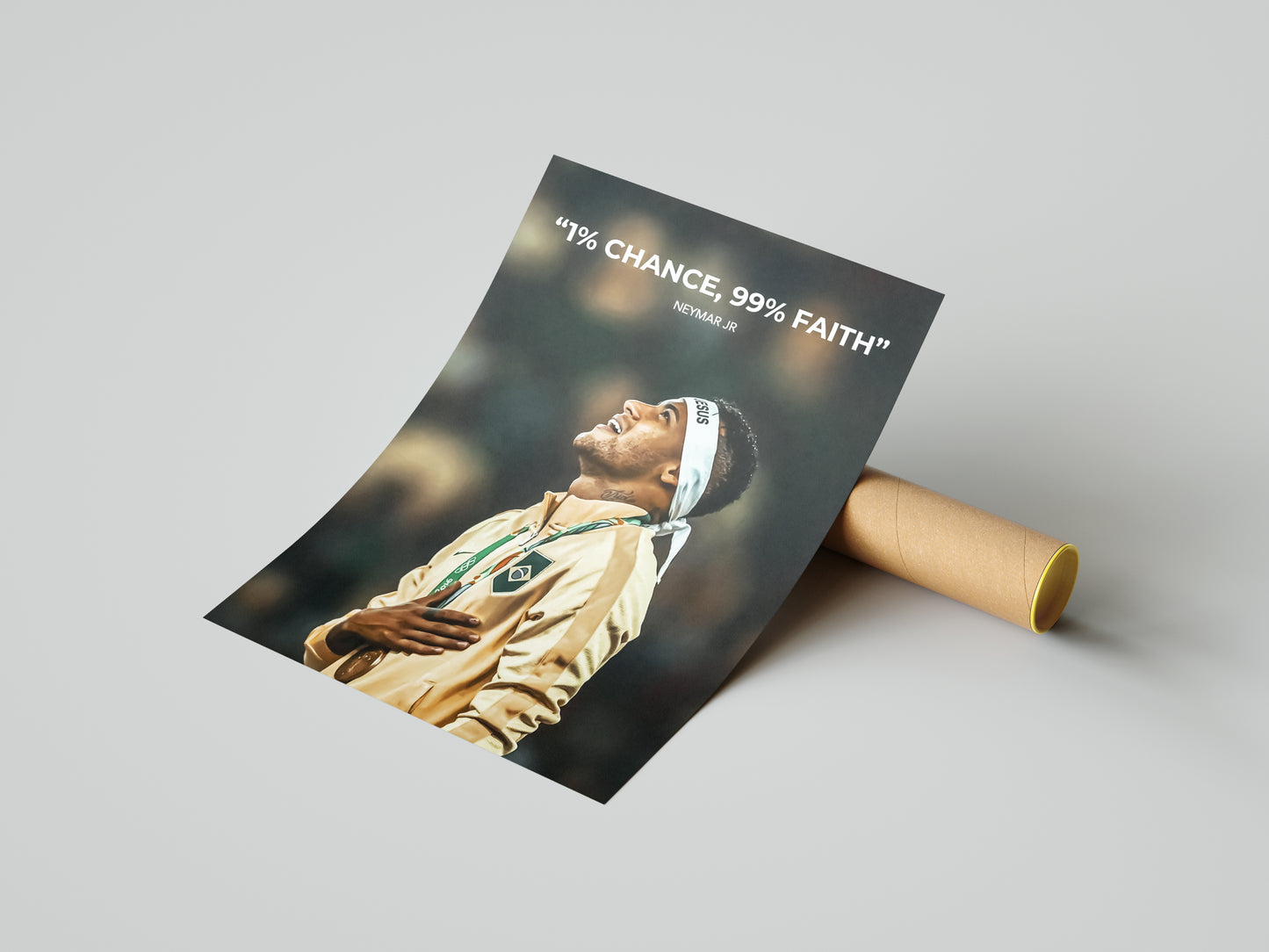 Neymar "1% Chance, 99% Faith" Poster