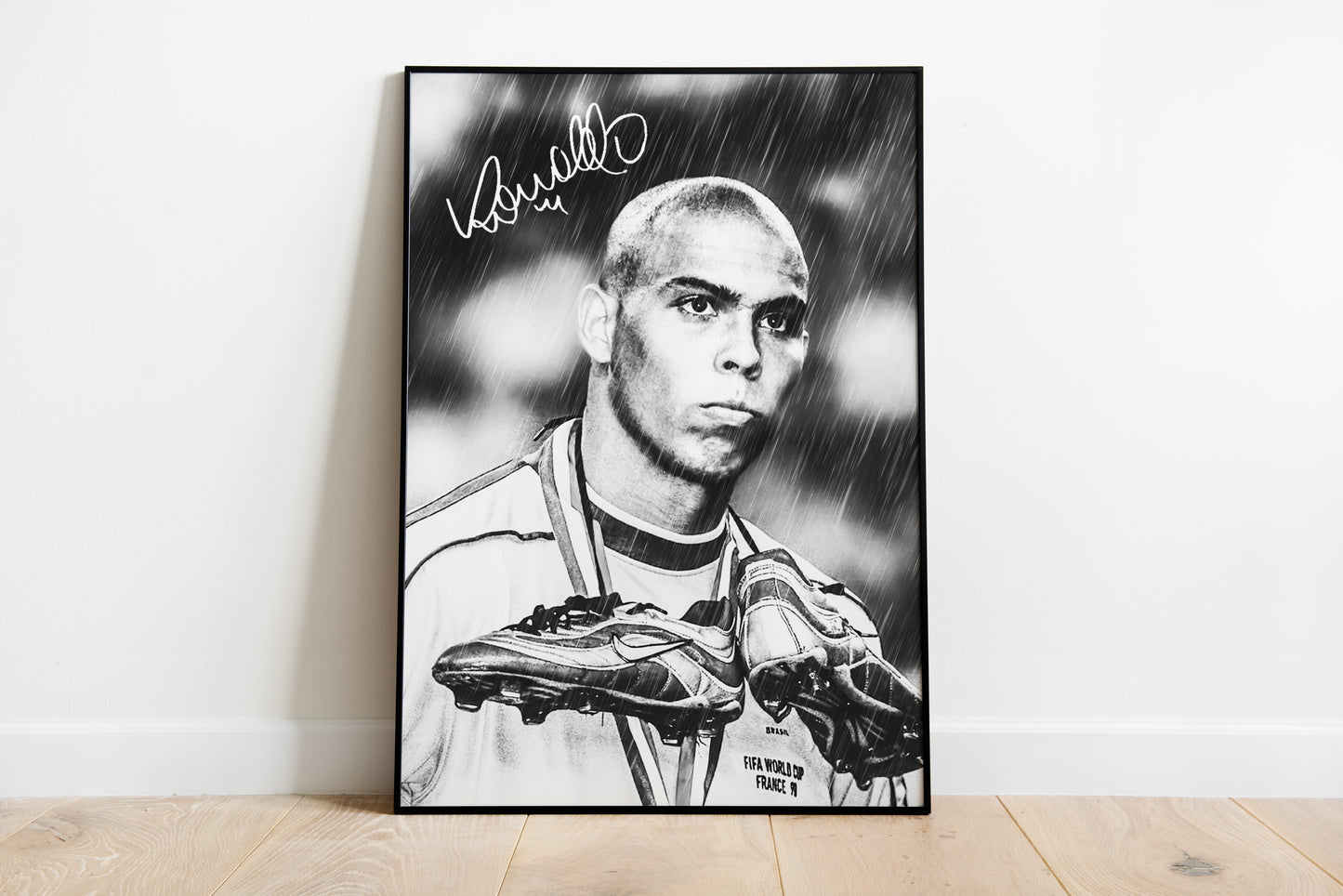 Ronaldo, R9, signierte Unterschrift, 1999, Brasilien, Mailand, Real Madrid, Digitaldruck, Poster, Wand-Kunst-Dekor, Geburtstagsgeschenk, Ausdrucke