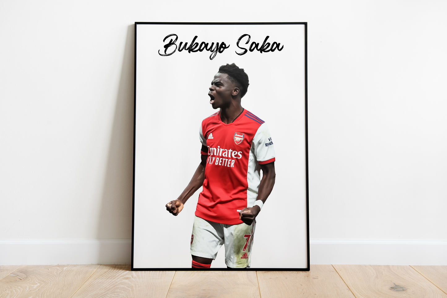 Saka Poster Sofortiger Download Bukayo Saka Wandkunst Saka England Poster Geburtstagsgeschenk Arsenal Fan Geschenk druckbares Poster