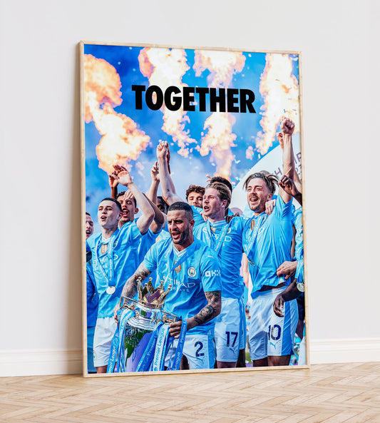 Man City "Together" Poster Print