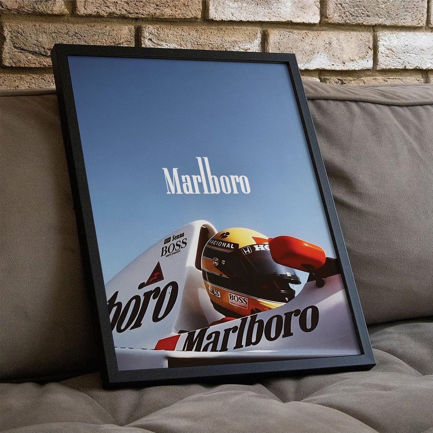 Ayrton Senna Marlboro Poster Print