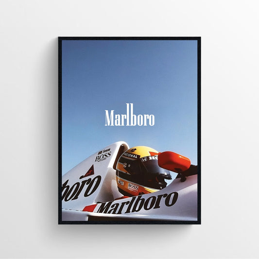 Ayrton Senna Marlboro Poster Print