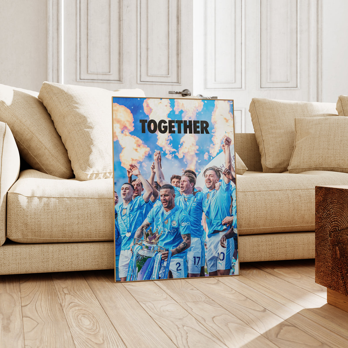 Man City "Together" Poster Print