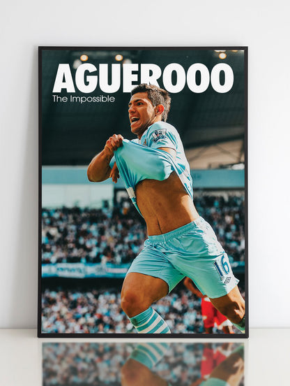 Sergio Aguero Poster Print