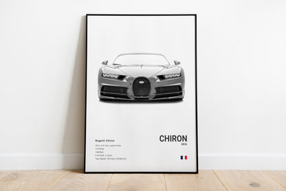 Bugatti Chiron Supercar Poster Print