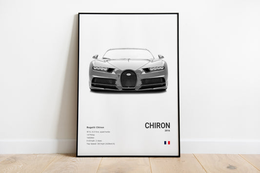 Bugatti Chiron Supercar Poster Print