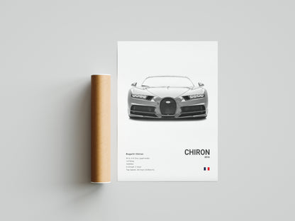 Bugatti Chiron Supercar Poster Print