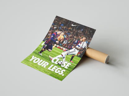 Lionel Messi "Close Your Legs" Poster Print