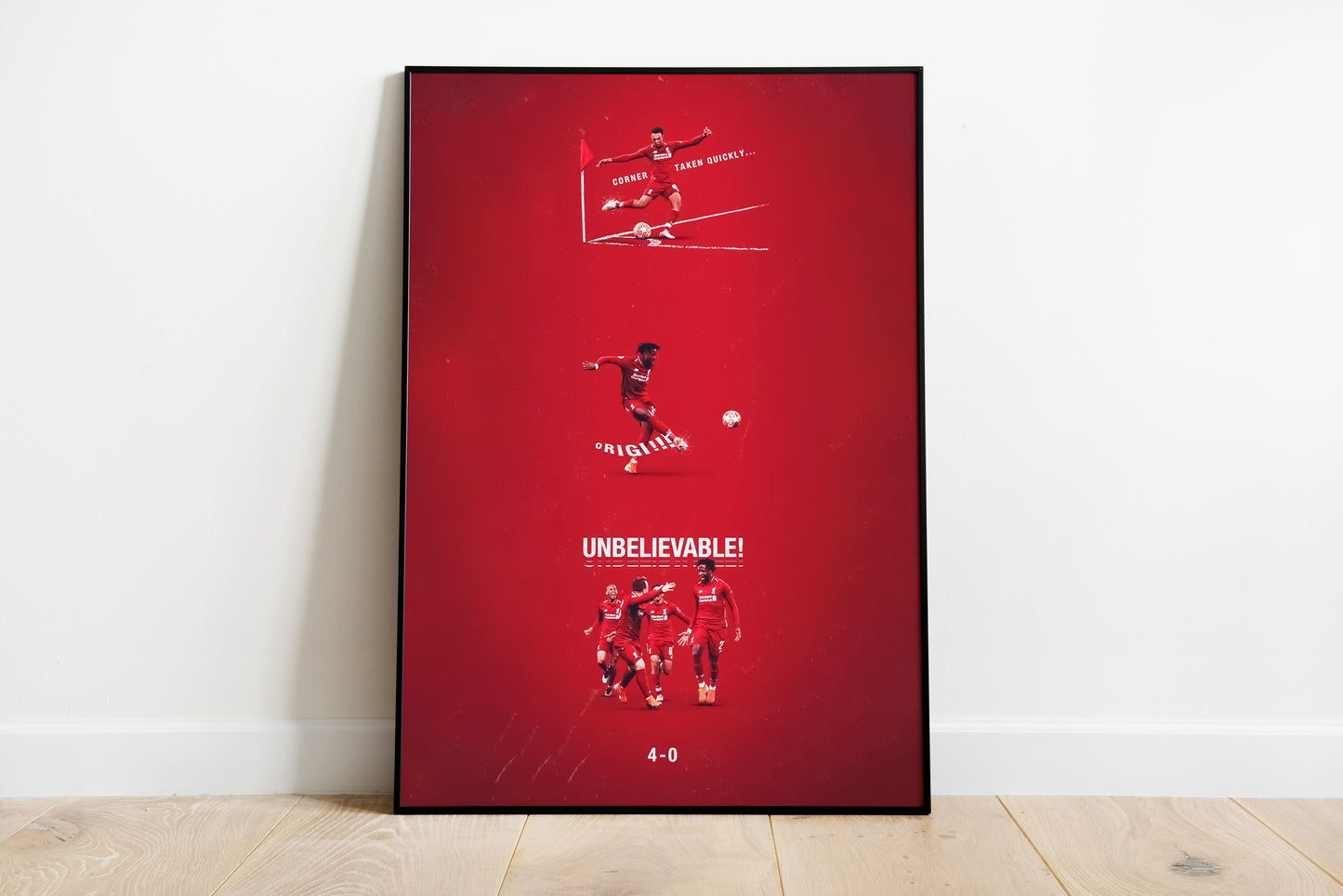 Trent Alexander-Arnold & Origi "Corner Taken Quickly" Poster Print