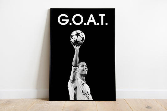 Cristiano Ronaldo "GOAT" Poster Print