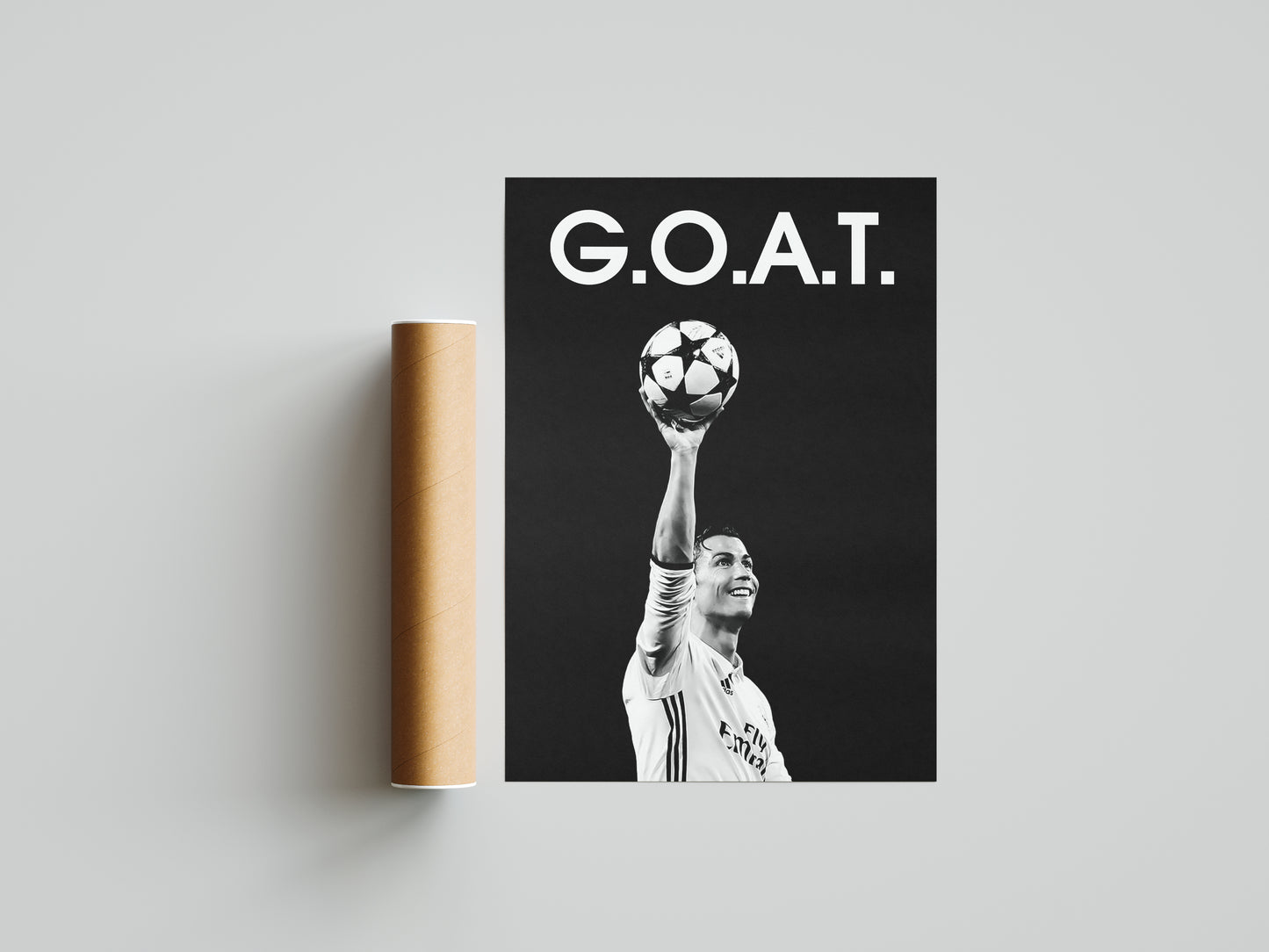 Cristiano Ronaldo "GOAT" Poster Print