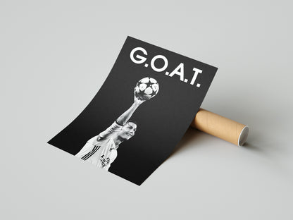 Cristiano Ronaldo "GOAT" Poster Print