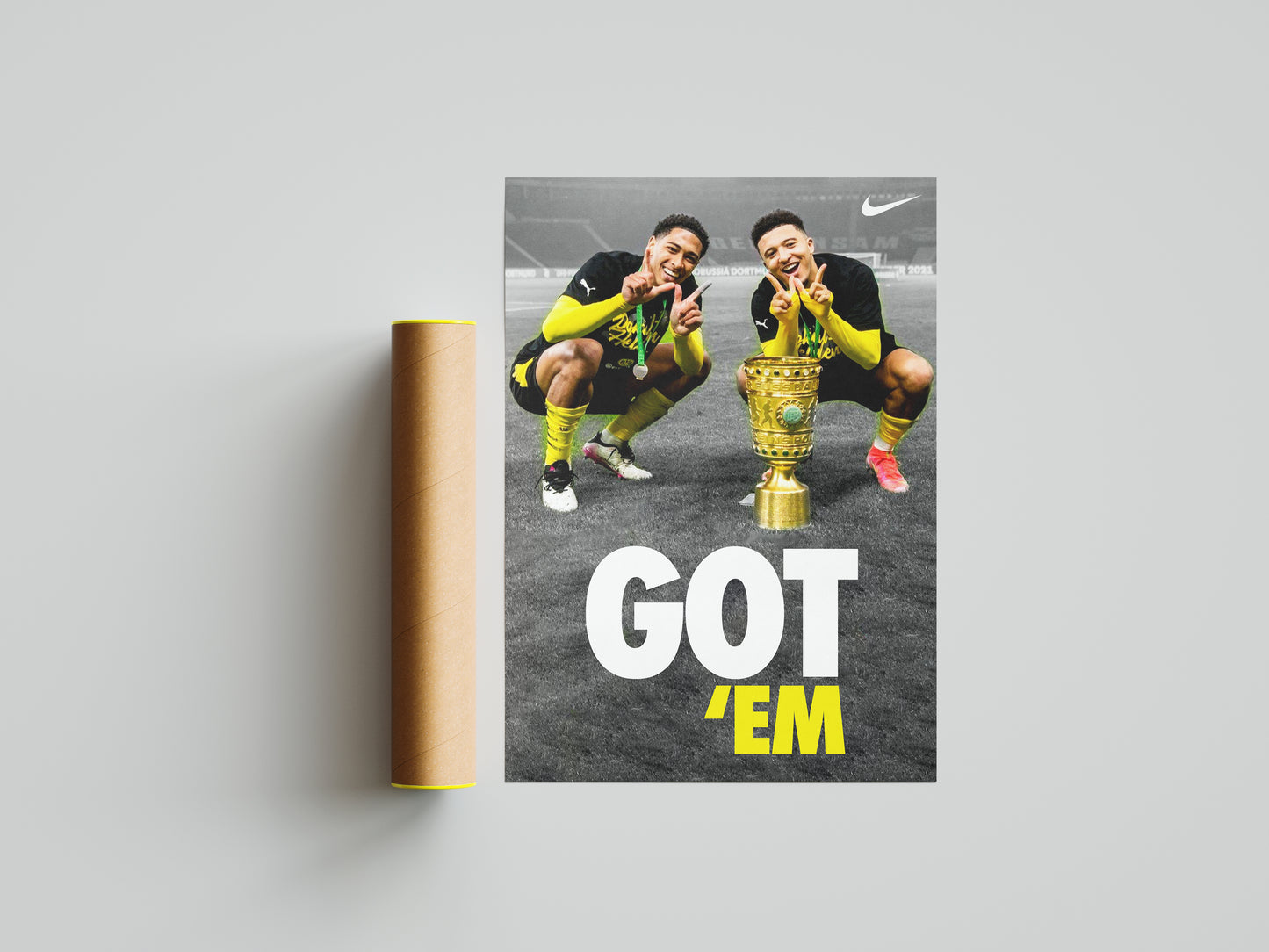 Borussia Dortmund Bellingham & Sancho Poster Print