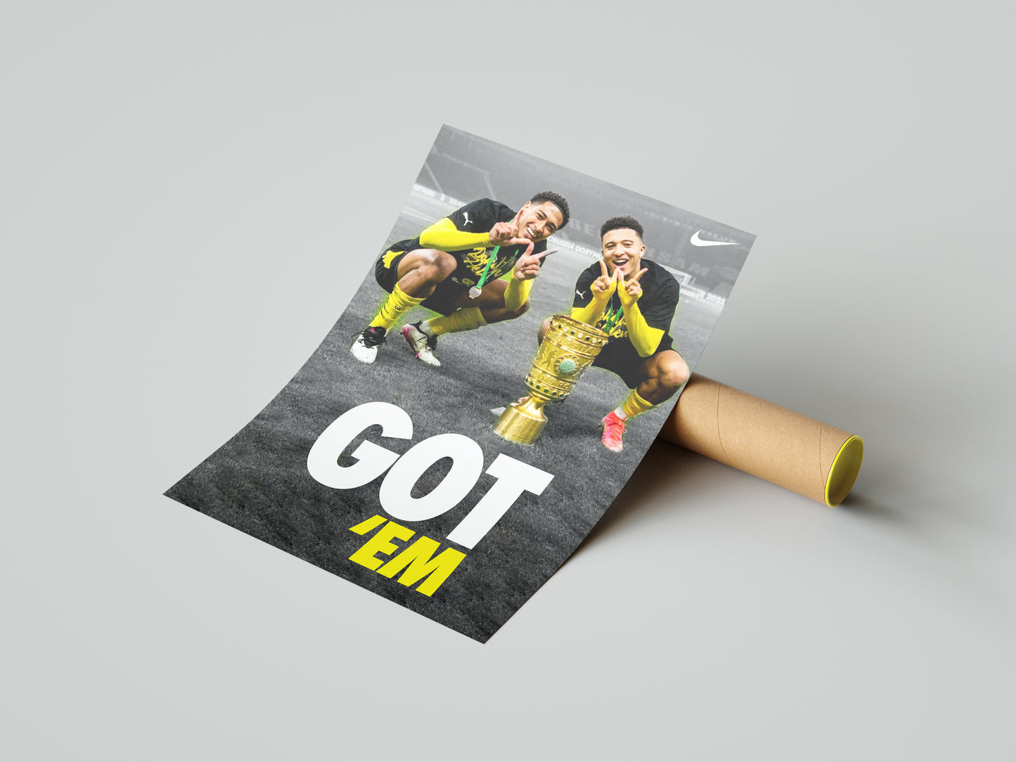 Borussia Dortmund Bellingham & Sancho Poster Print