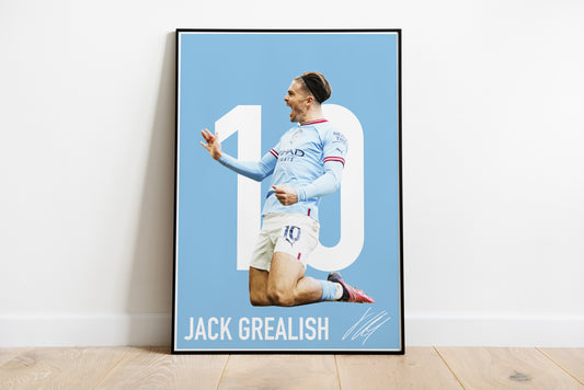 Jack Grealish, signierte Unterschrift, 22/23 Man City, England, Digitaldruck, Poster, Wand-Kunst-Dekor, Geburtstagsgeschenk, Ausdrucke