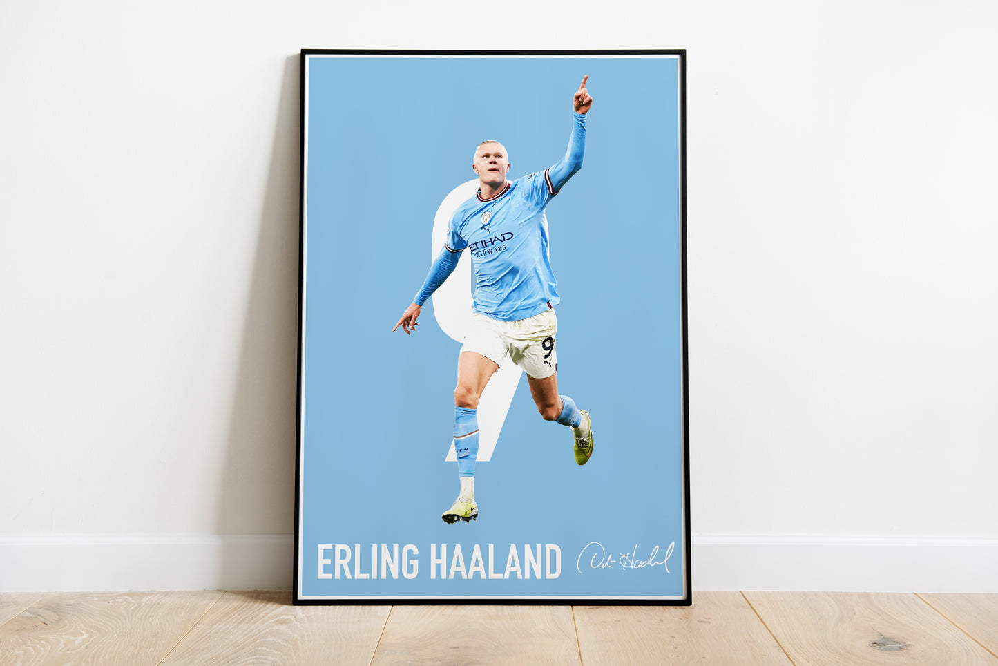 Erling Haaland, signierte Unterschrift, 22/23 Man City, Norwegen, Digitaldruck, Poster, Wand-Kunst-Dekor, Geburtstagsgeschenk, Ausdrucke