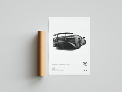 Lamborghini Aventador SV Poster Print