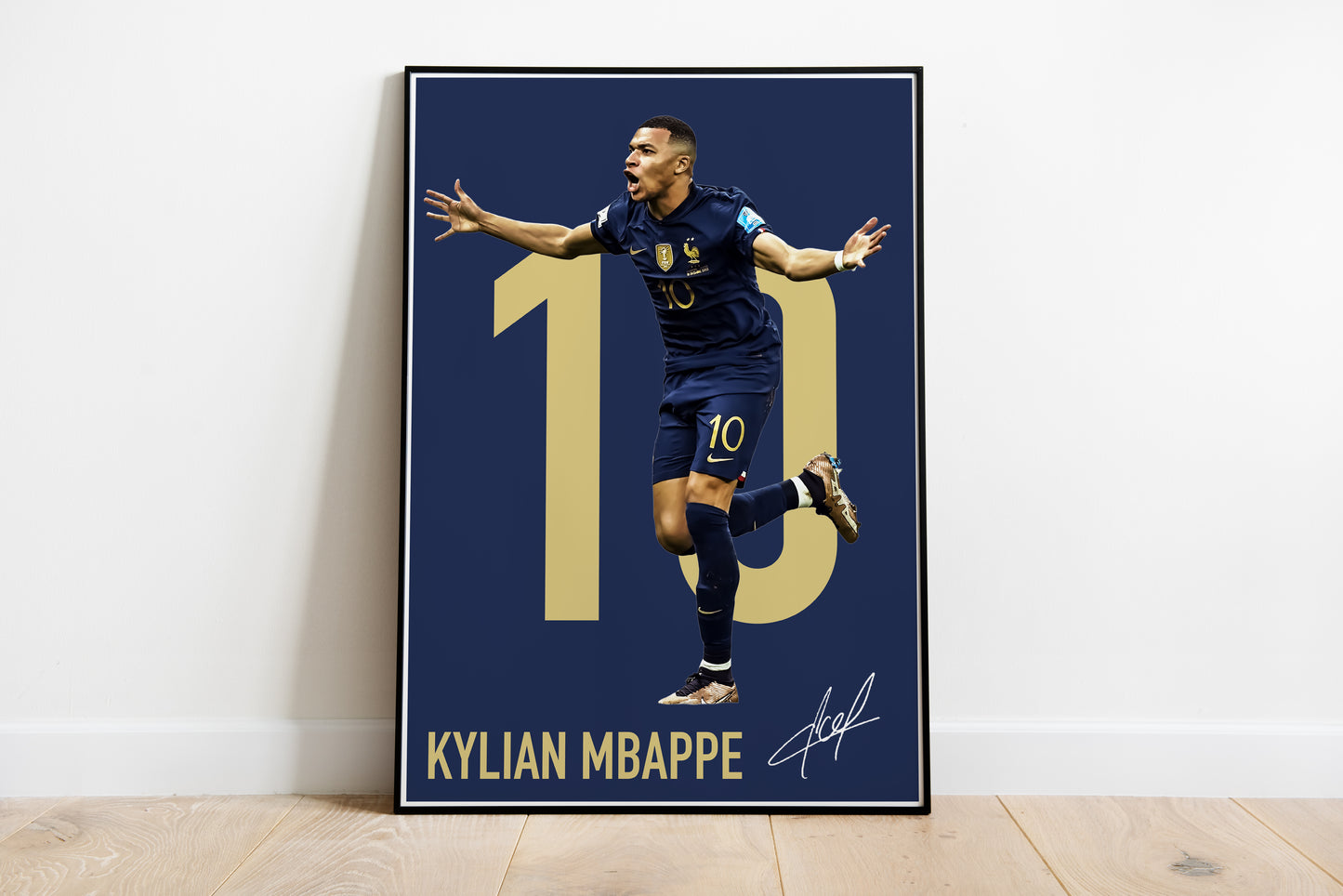 Kylian Mbappe, signierte Unterschrift, 22/23 PSG, Paris, Frankreich, Digitaldruck, Poster, Wand-Kunst-Dekor, Geburtstagsgeschenk, Ausdrucke