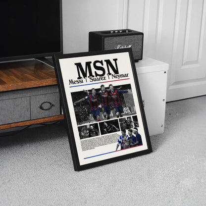 Messi, Neymar, Suarez "MSN" Poster Print