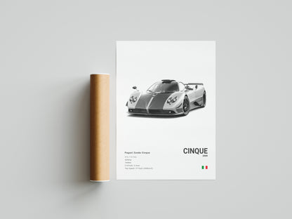 Pagani Zonda Cinque Poster Print