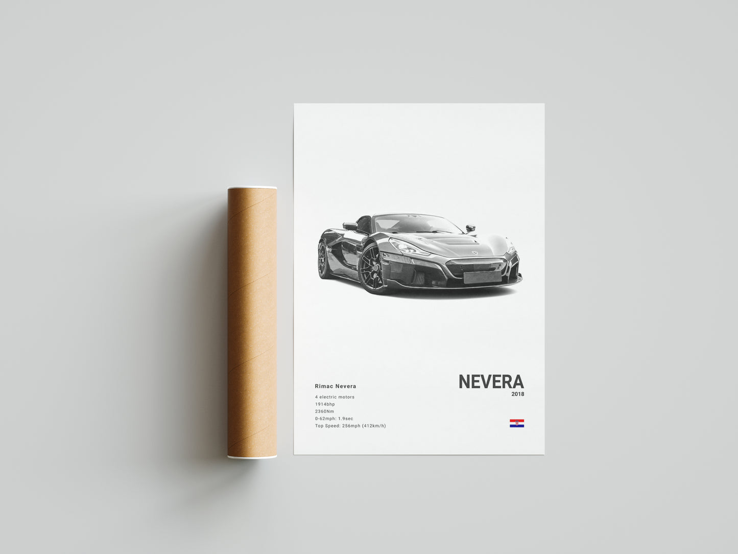 Rimac Nevera Poster Print