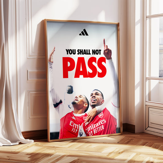 William Saliba & Gabriel Magalhaes "You Shall Not Pass" Poster