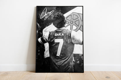 Set mit 3 Bildern, Bukayo Saka, signierte Unterschrift, 22/23 Arsenal, England, Digitaldruck, Poster, Wand-Kunst-Dekor, Geburtstagsgeschenk, Ausdrucke