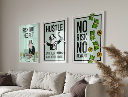 Monopoly Poster Prints Set Of 3