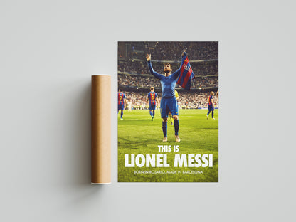 Lionel Messi "Made In Barcelona" Poster Print