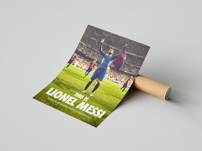 Lionel Messi "Made In Barcelona" Poster Print