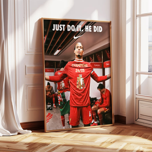 Virgil Van Dijk "Just Do It" Poster