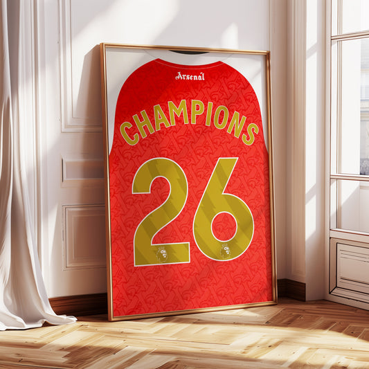 Arsenal "Champions 2026 Shirt" Poster