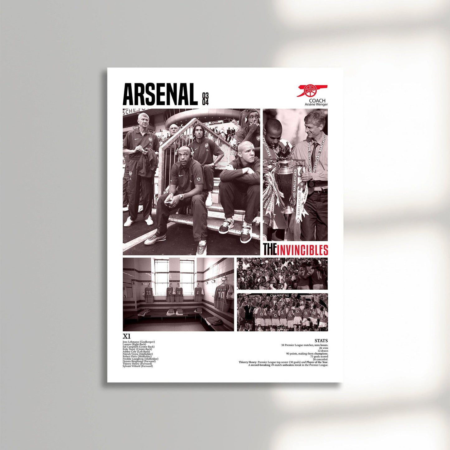 Arsenal "Invincible" Poster Print