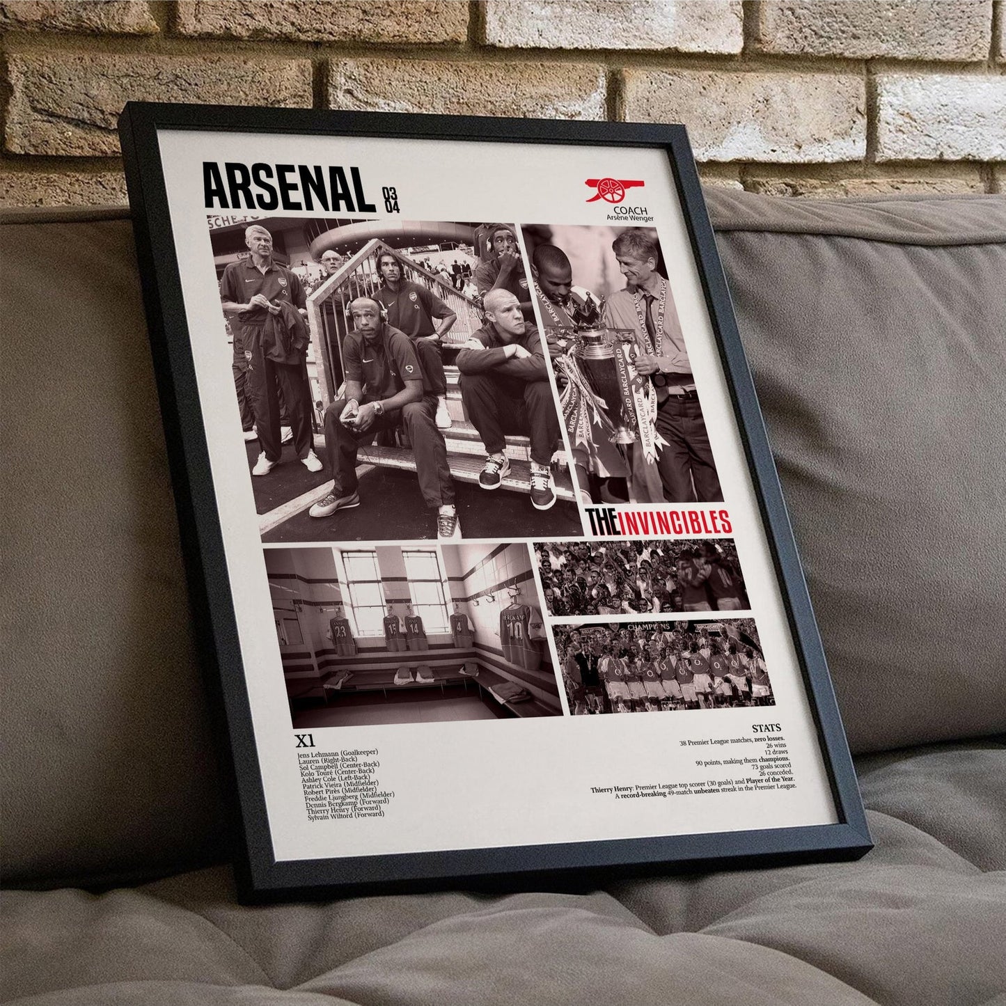 Arsenal "Invincible" Poster Print