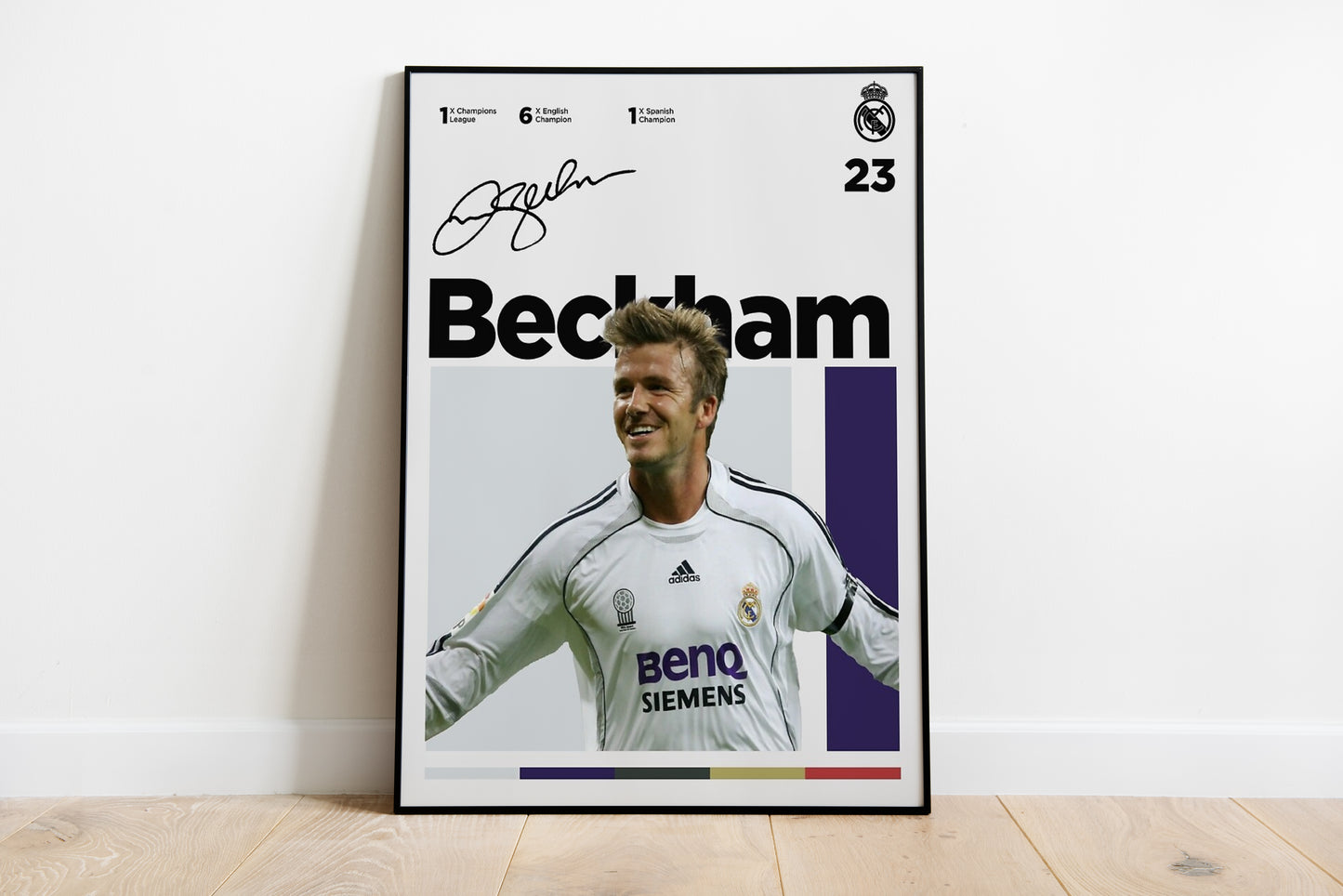 David Beckham Signed Poster Print