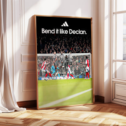 Declan Rice "Bend It Like Declan" Poster