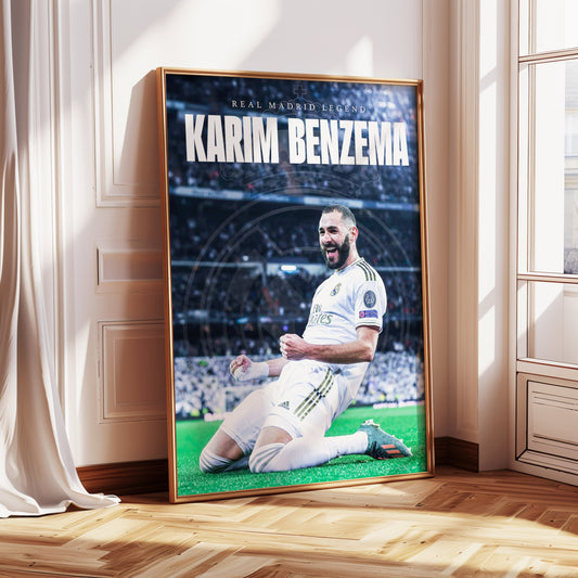 Karim Benzema, signierte Unterschrift, 22/23 Real Madrid, Frankreich, Digitaldruck, Poster, Wand-Kunst-Dekor, Geburtstagsgeschenk, Ausdrucke