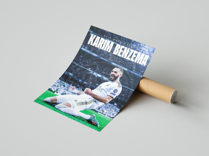 Karim Benzema, signierte Unterschrift, 22/23 Real Madrid, Frankreich, Digitaldruck, Poster, Wand-Kunst-Dekor, Geburtstagsgeschenk, Ausdrucke