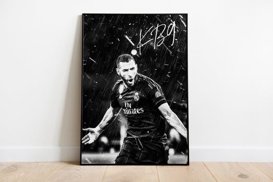 Karim Benzema, signierte Unterschrift, 22/23 Real Madrid, Frankreich, Digitaldruck, Poster, Wand-Kunst-Dekor, Geburtstagsgeschenk, Ausdrucke