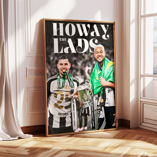 Bruno Guimaraes & Joelinton "Howay the Lads" Poster