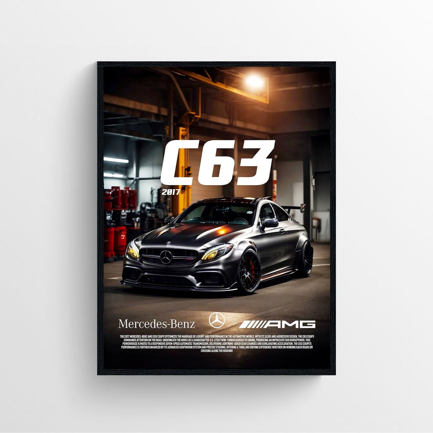 Mercedes C63 AMG Black Series Poster Print