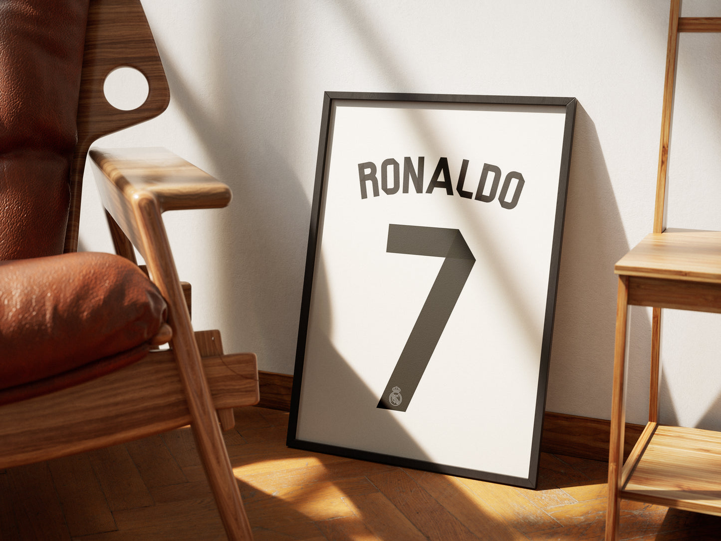 Cristiano Ronaldo "7" Real Madrid Shirt Poster Print