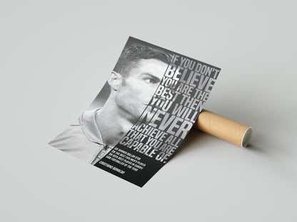 Cristiano Ronaldo Motivational Poster Print